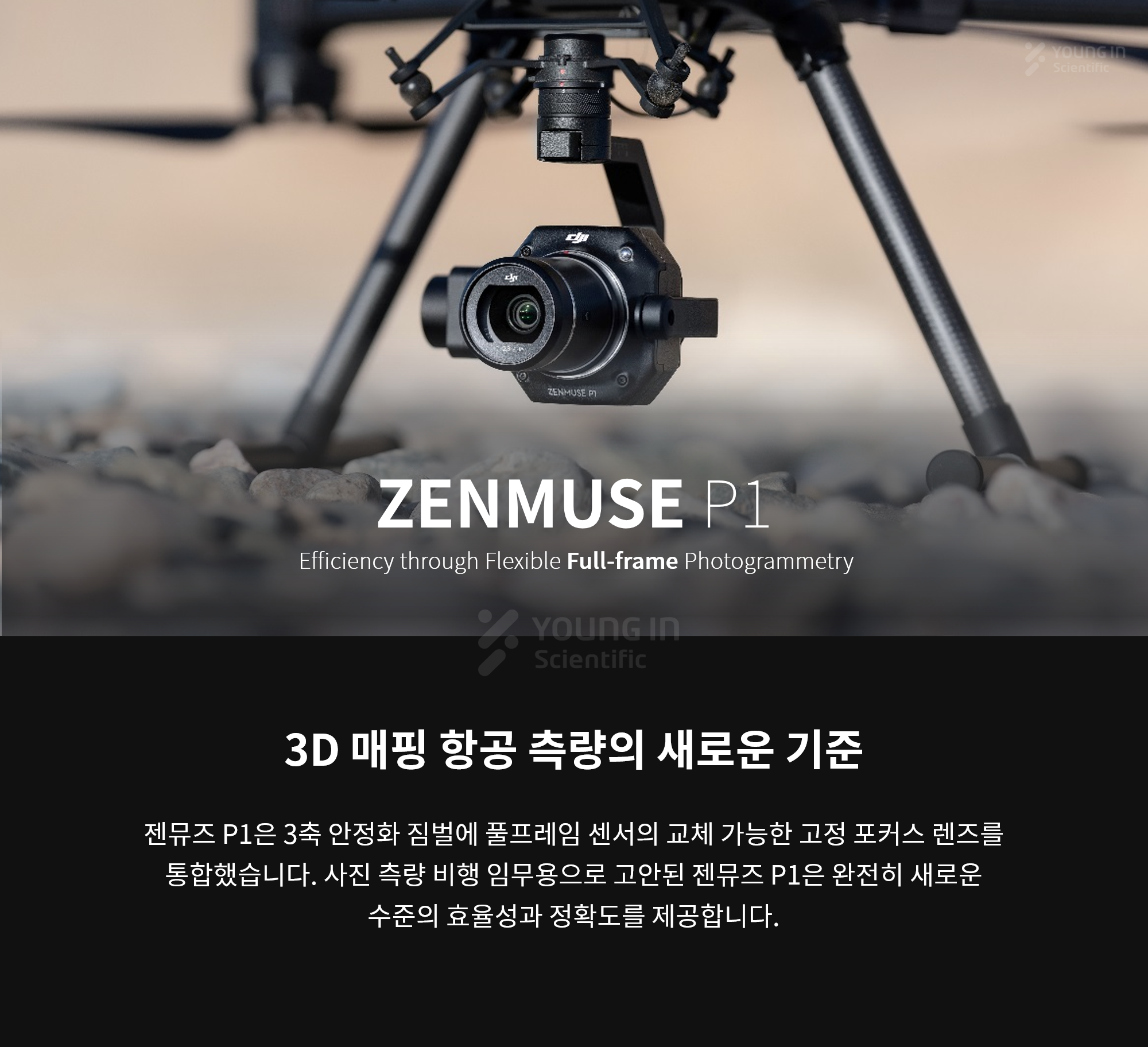 완성형 3D 매핑 카메라 Zenmuse P1